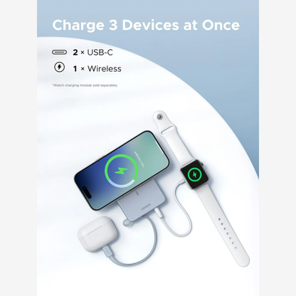 UGREEN MagFlow Magnetic Wireless Power Bank (10000mAh, Qi2 25W, MagSafe-compatible)