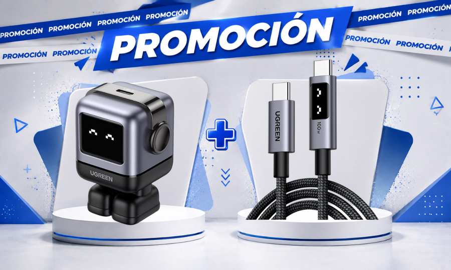 Kit Ugreen Robot 30w| Cargador 30W + Cable 100W Black