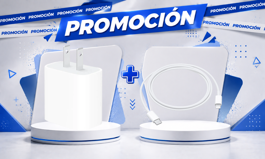 Carga Segura Apple| Cubo de 20W + Cable USB-C a Lightning 1M