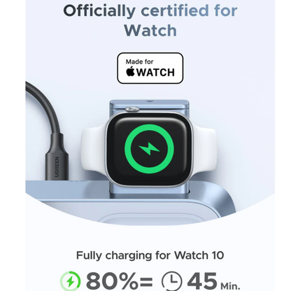 UGREEN MagFlow 3-in-1 Magnetic Wireless Charger Qi2 Premiun