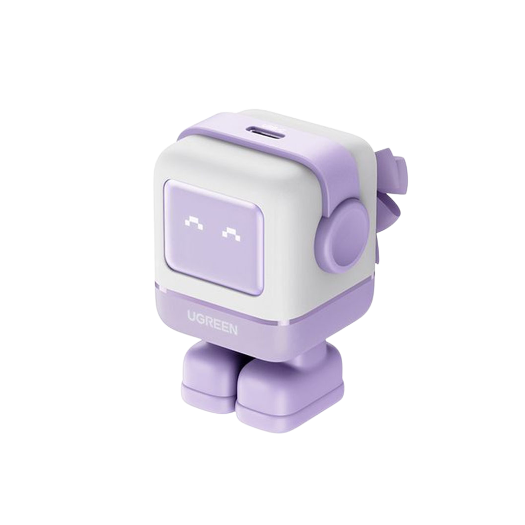 Cargador UGREEN Uno 30W Robot | USB-C Rápido y Divertido Lila  CD359 25036