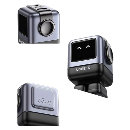 UGREEN Cargador Robot 65W (3 Puertos: 2USB-C + 1USB-A)