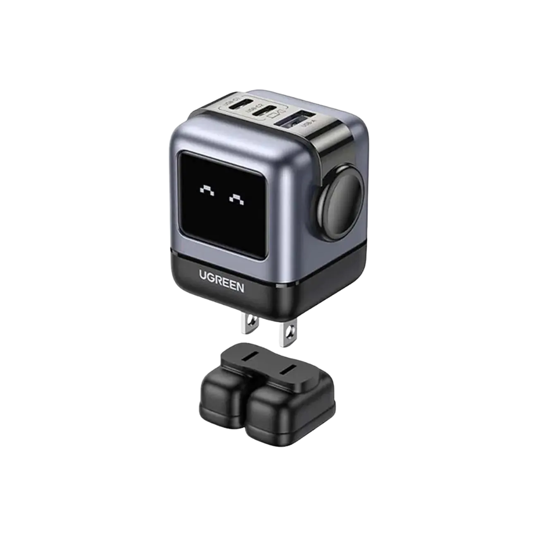 Cargador UGREEN Uno Robot 65W (3 Puertos: 2USB-C + 1USB-A) CD361