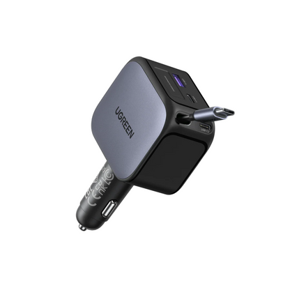 UGREEN Nexode Car Charger 145W con Cable Retráctil