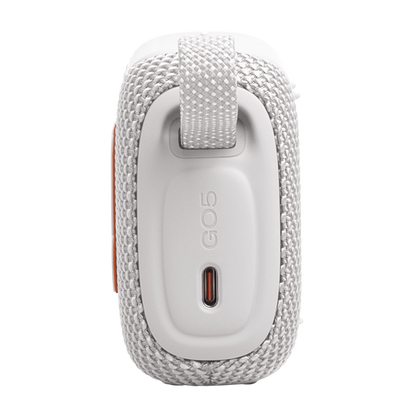 JBL Go 5 Blanco – Tamaño compacto, sonido gigante
