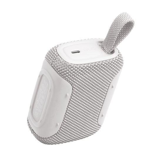 JBL Go 5 Blanco – Tamaño compacto, sonido gigante