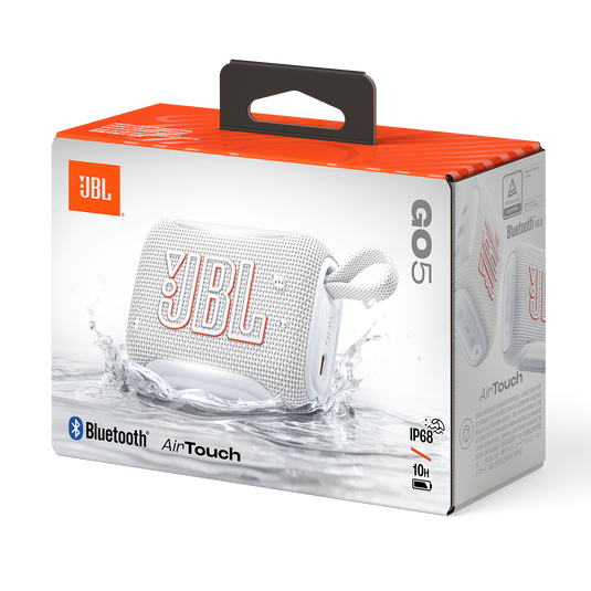 JBL Go 5 Blanco – Tamaño compacto, sonido gigante