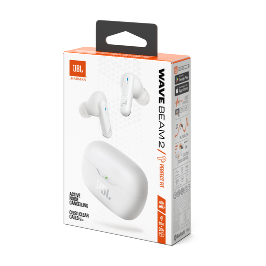 JBL Wave Beam 2 Blanco – Sonido potente ANC