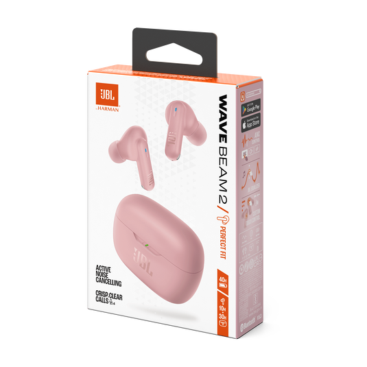 JBL Wave Beam 2 Rosado – Sonido potente ANC