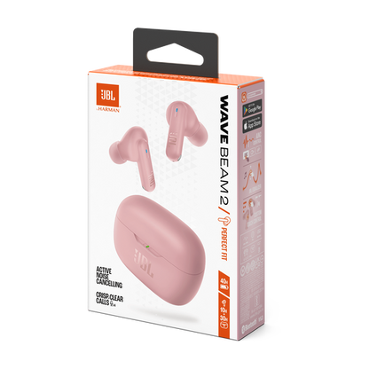 JBL Wave Beam 2 Rosado – Sonido potente ANC