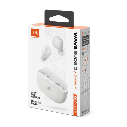 JBL Wave Buds Blanco – ¡Sonido potente y libertad total!