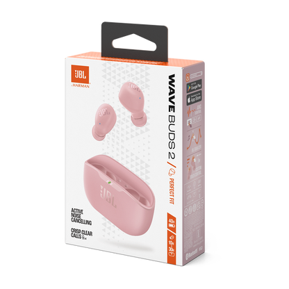 JBL Wave Buds 2 Rosado – Sonido potente ANC