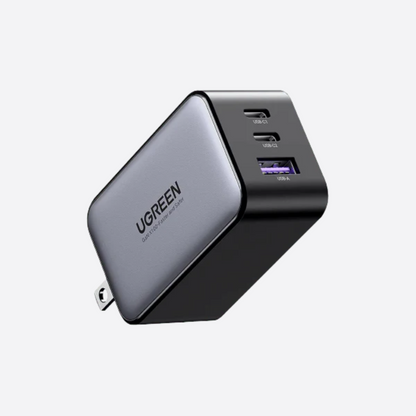 UGREEN Nexode 65W GaN — Cargador Rápido 3 Puertos (USB-C & USB-A)