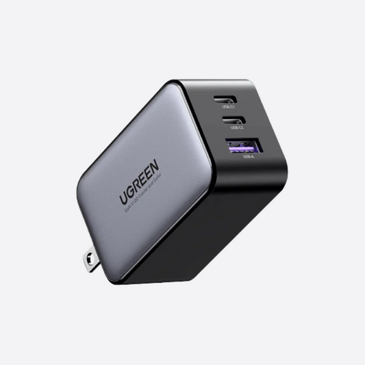 UGREEN Nexode 65W GaN — Cargador Rápido 3 Puertos (USB-C & USB-A)