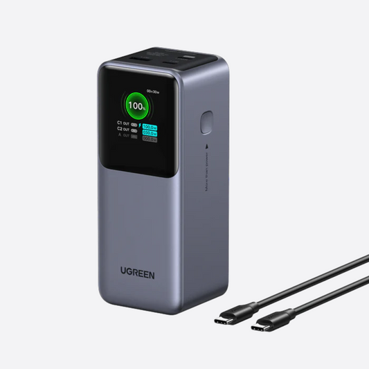 UGREEN Nexode Power Bank 20000mAh 130W – Batería Portátil con Pantalla TFT