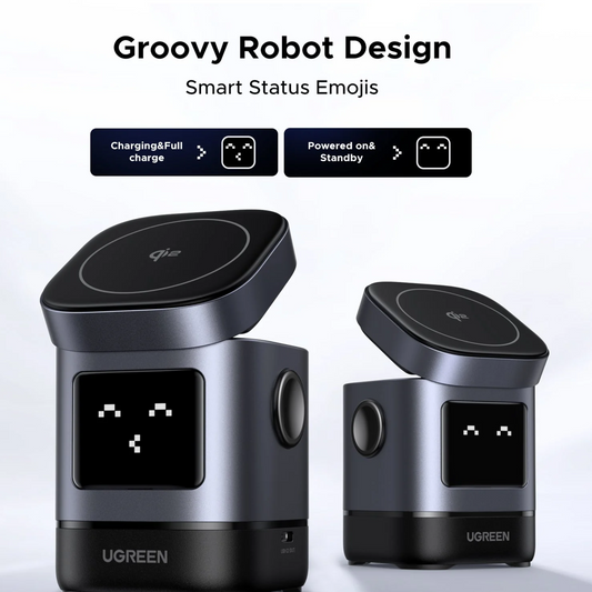 UGREEN Uno 2-in-1 Magnetic Wireless Charger 15W – Carga Múltiple con Estilo