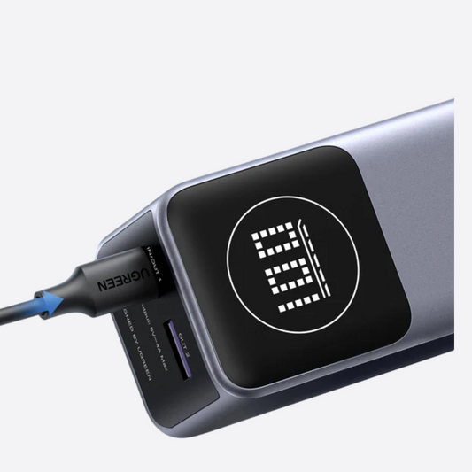 UGREEN Nexode Power Bank 12000mAh 100W – Batería Portátil con Pantalla TFT