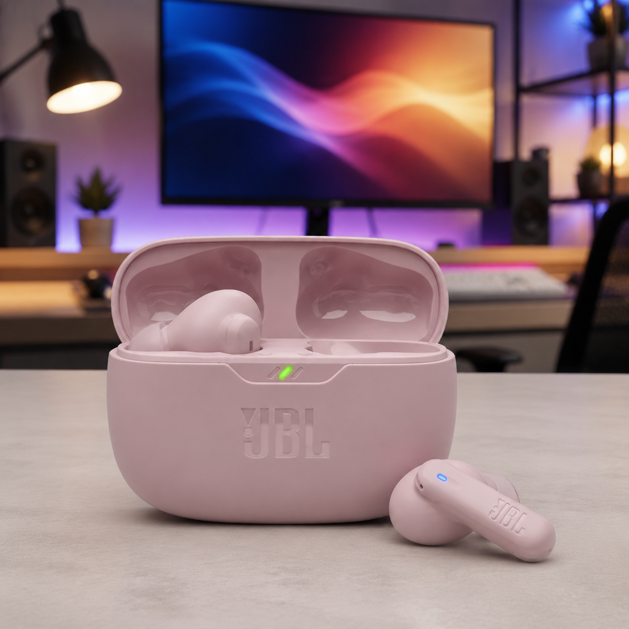 JBL Wave Beam 2 Rosado – Sonido potente ANC