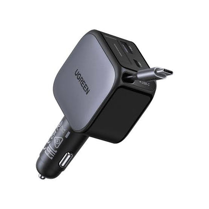 UGREEN Nexode Car Charger 60W con Cable Retráctil (EC602 55212B)