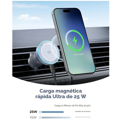 Cargador de Auto UGREEN Magflow inalámbrico Qi2 25w EC307 (45843)